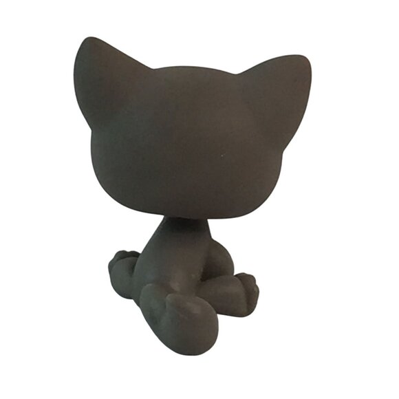 Littlest Pet Shop LPS #467 Shorthair Kitty Cat Flocked Flower Eyes - Picture 3 of 7